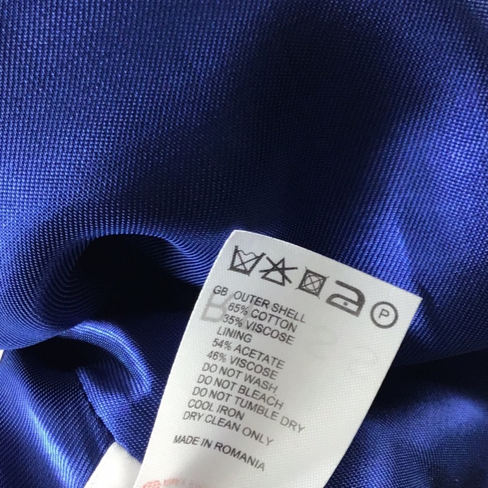 Reiss Royal Blue Fit-and-Flare Mini Dress - Picture 8 of 8
